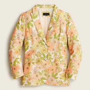 J. Crew Floral Blazer in Peach, Yellow & Green